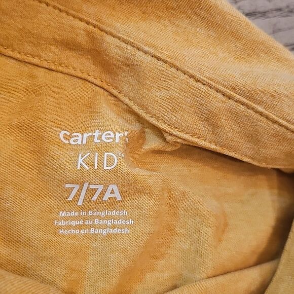 Carter's Mustard Yellow Kid's Polo Shirt Size 7 - Picture 3 of 8